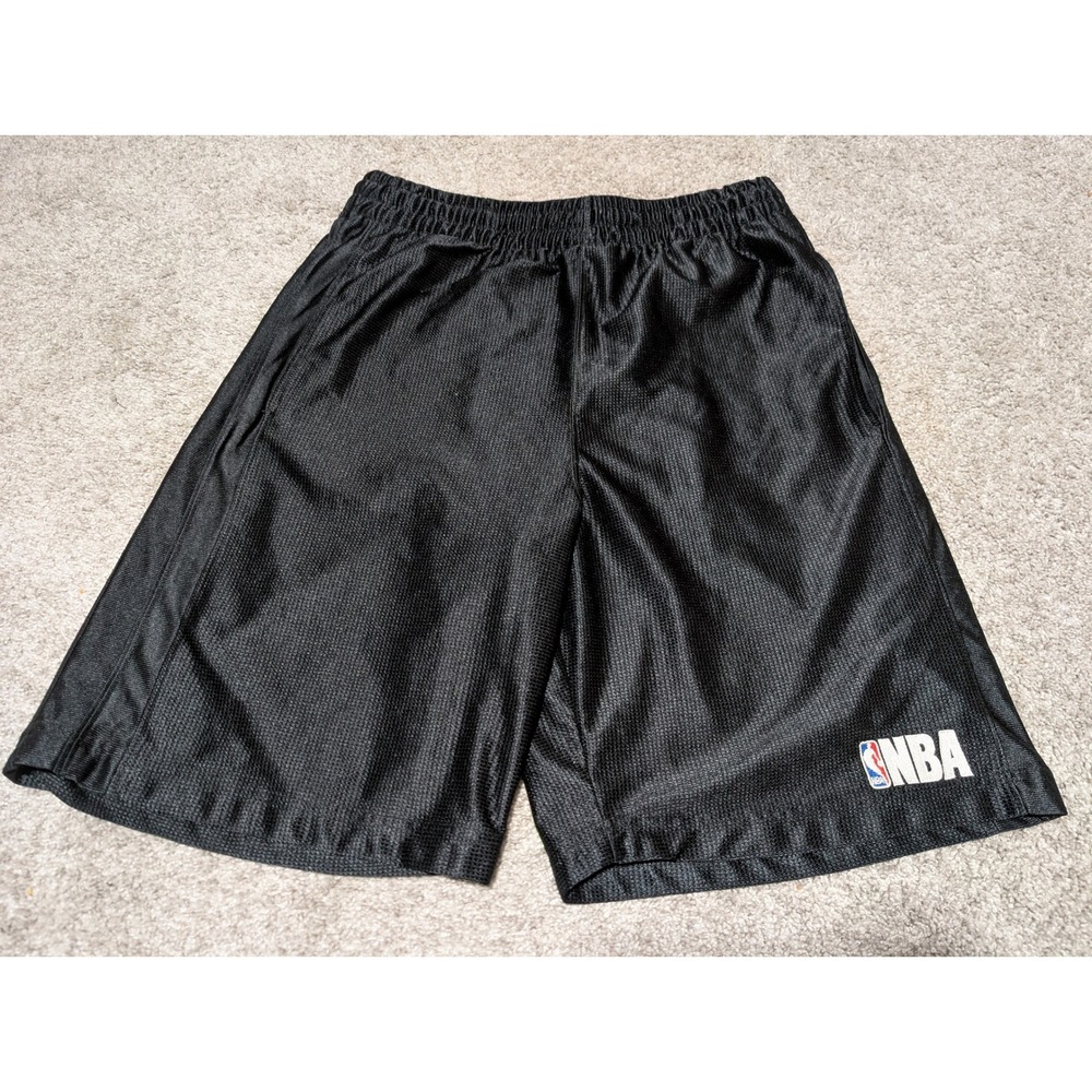 NBA Elevation Shorts Mens Medium Black Basketball Mesh Vintage Athletic Gym Logo
